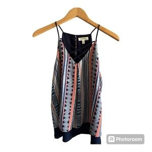 Monteau Boho Print Layered Sleeveless Top in Size M